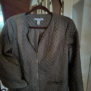 Chico's Quilted Brown Jacket